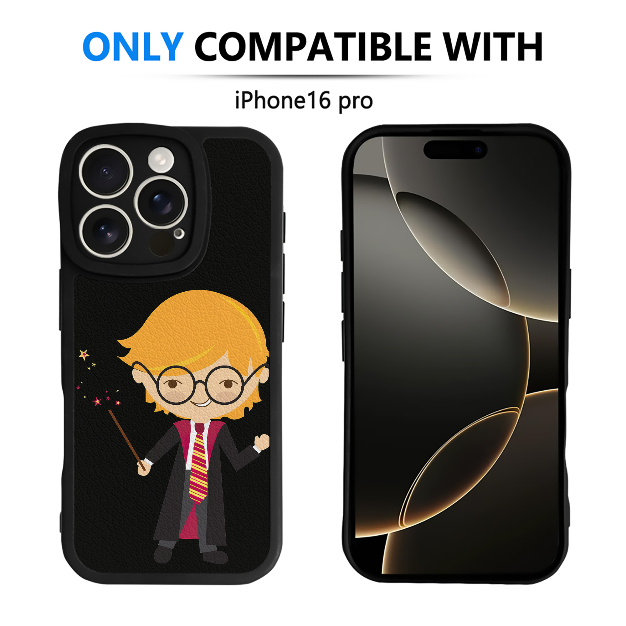 （画像用） Harry Potter ハリー・ポッターシリーズ 【iPhone 16シリーズ対応】シリコンスマホケース（レザー調） 材質：シリコン